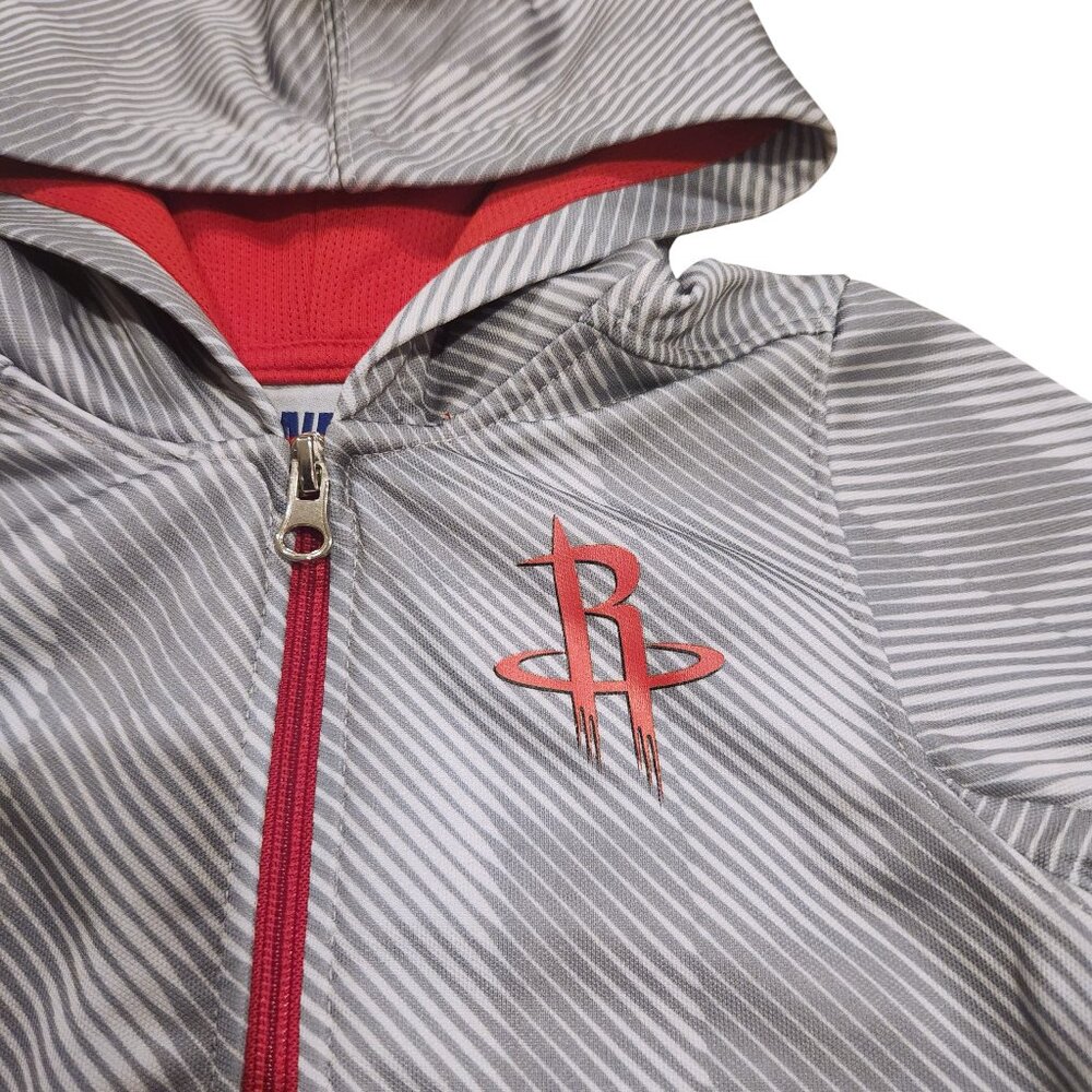 NBA Rockets Gray Red Zip Up Hoodie Youth Size 3T Athletic - Picture 4 of 8